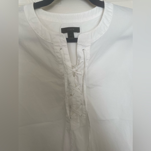 J.Crew white short sleeve blouse size 2 - Picture 2 of 5